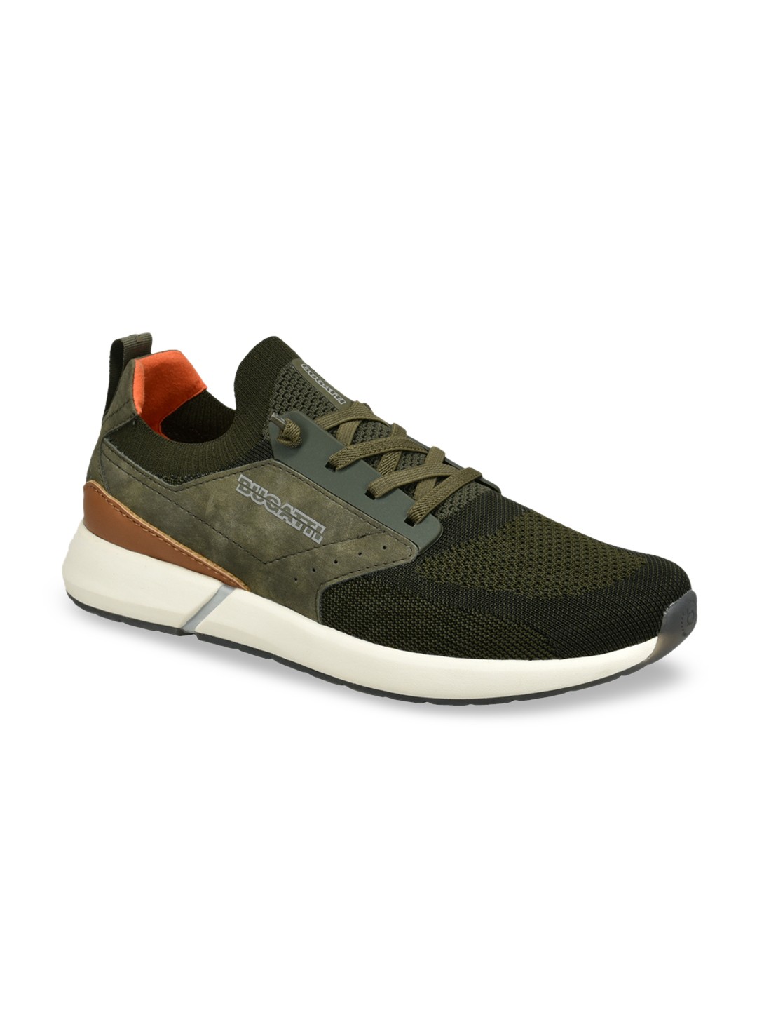 

Bugatti Men Green Solid Sneakers