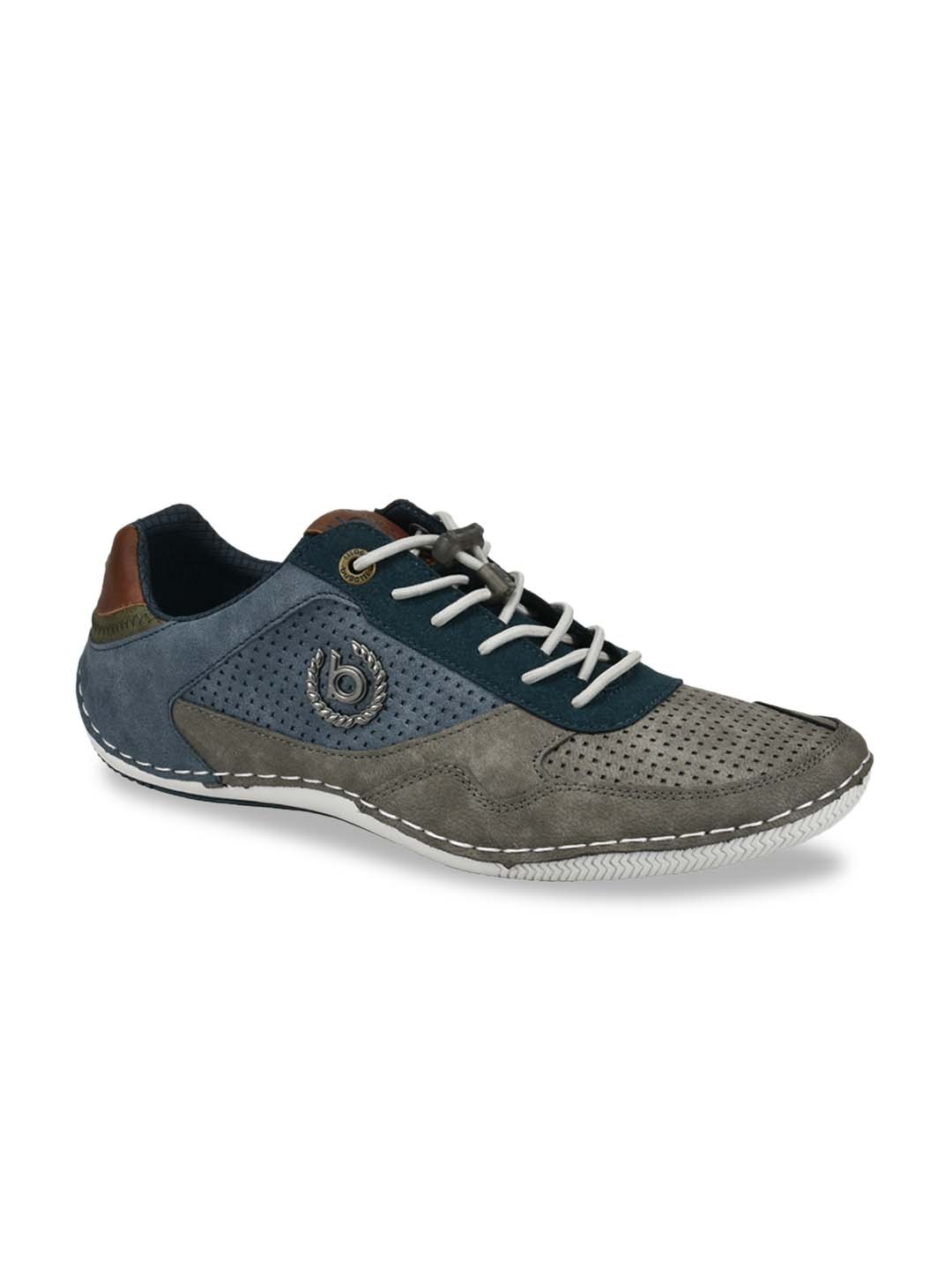 

Bugatti Canario Men Grey Blue Colourblocked Sneakers