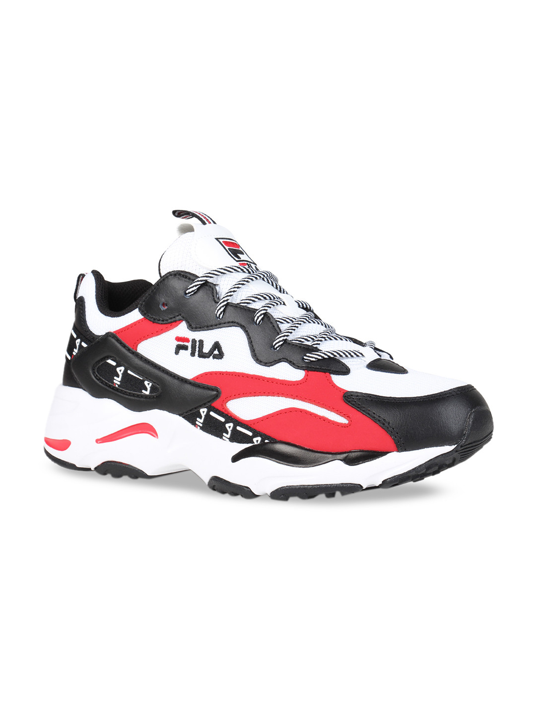 

FILA Men White & Black Printed Ray Tracer Tarvos Sneakers