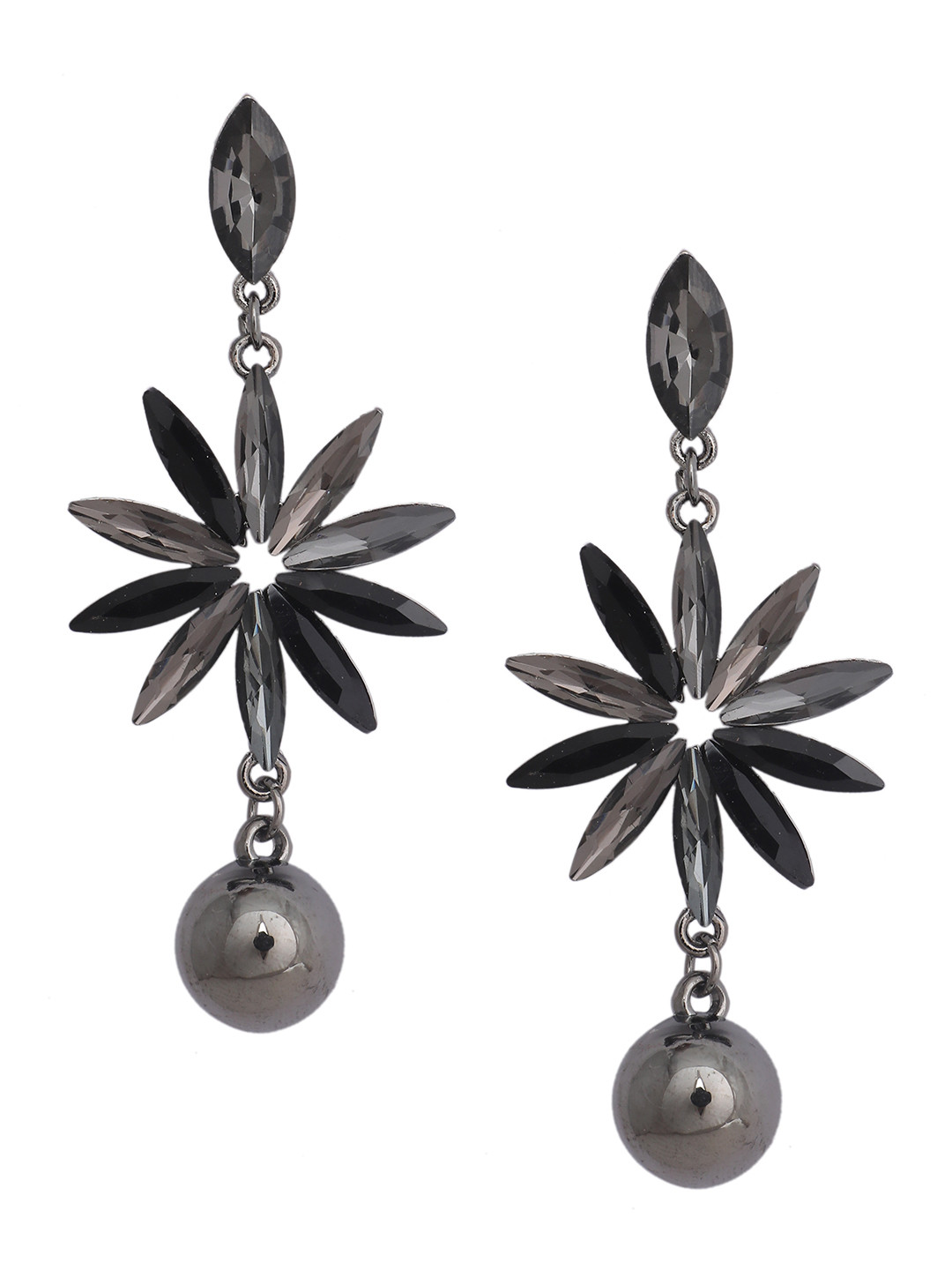 

Mali Fionna Black Floral Drop Earrings