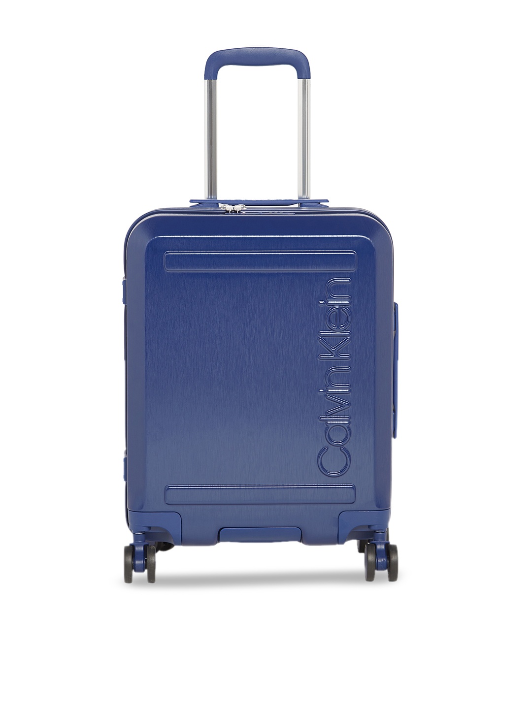 

Calvin Klein Blue Solid Soho Hard-Sided Cabin Trolley Suitcase