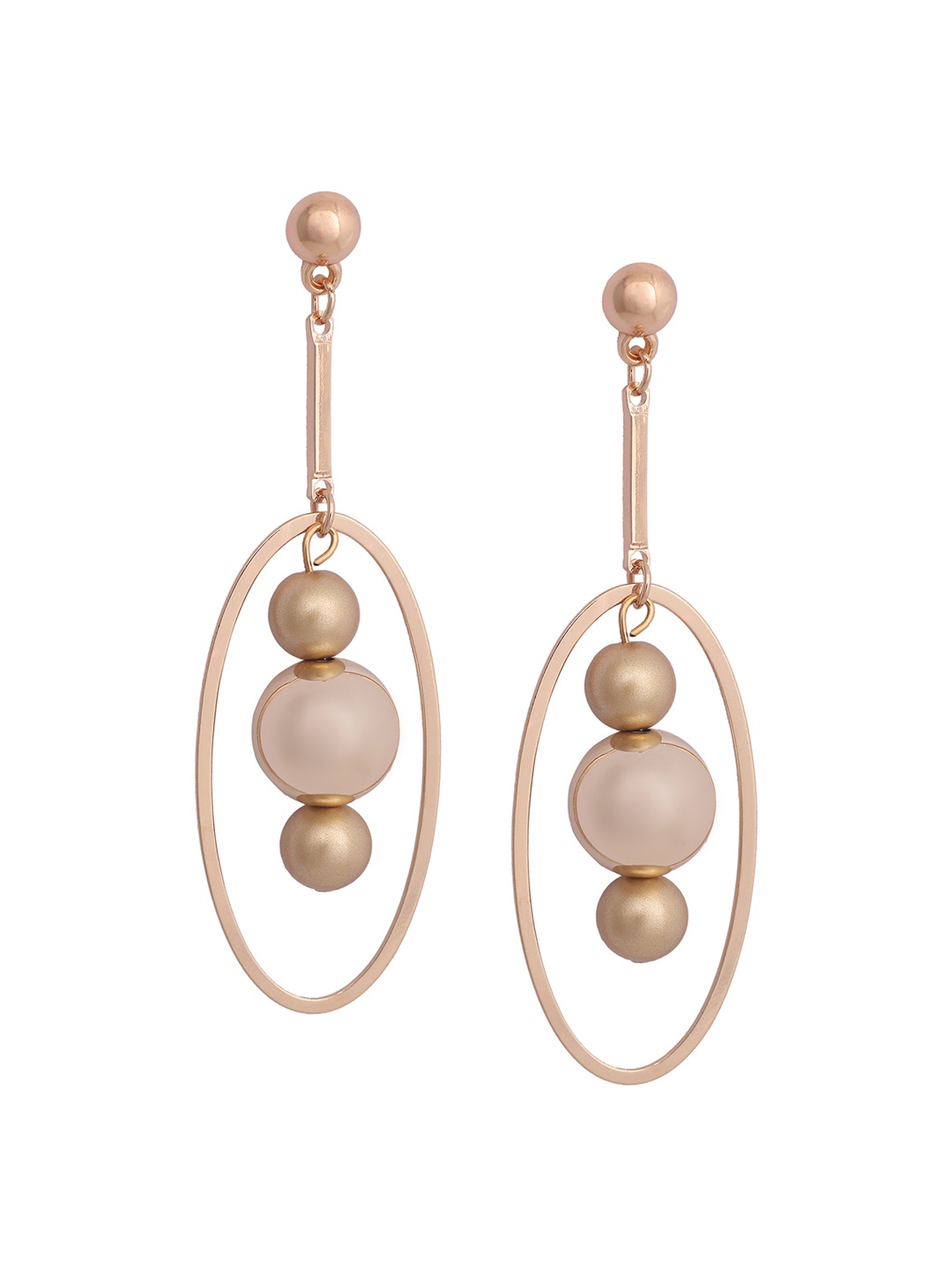 

Mali Fionna Gold-Toned Geometric Drop Earrings