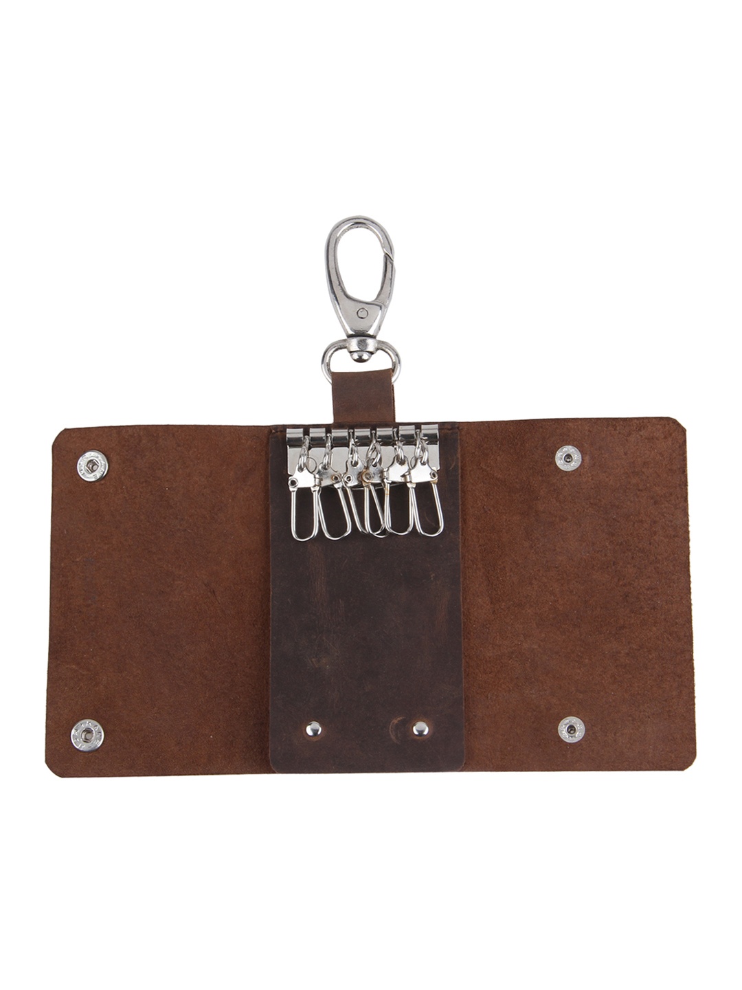 

Aditi Wasan Unisex Brown Solid Genuine Leather Keys Holder