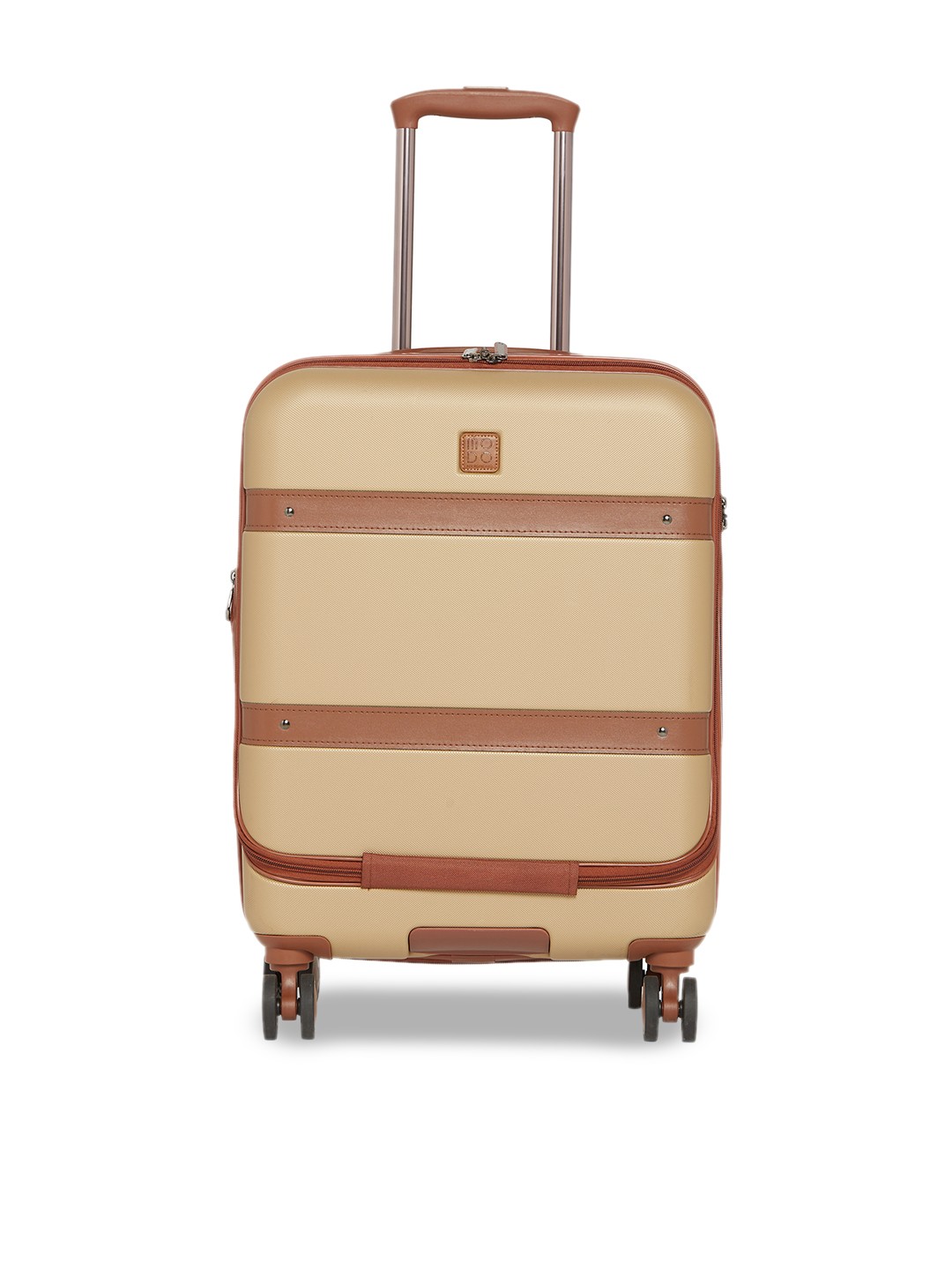 

RONCATO Unisex Cream-Coloured Textured Charm Hard-Sided Cabin Trolley Suitcase