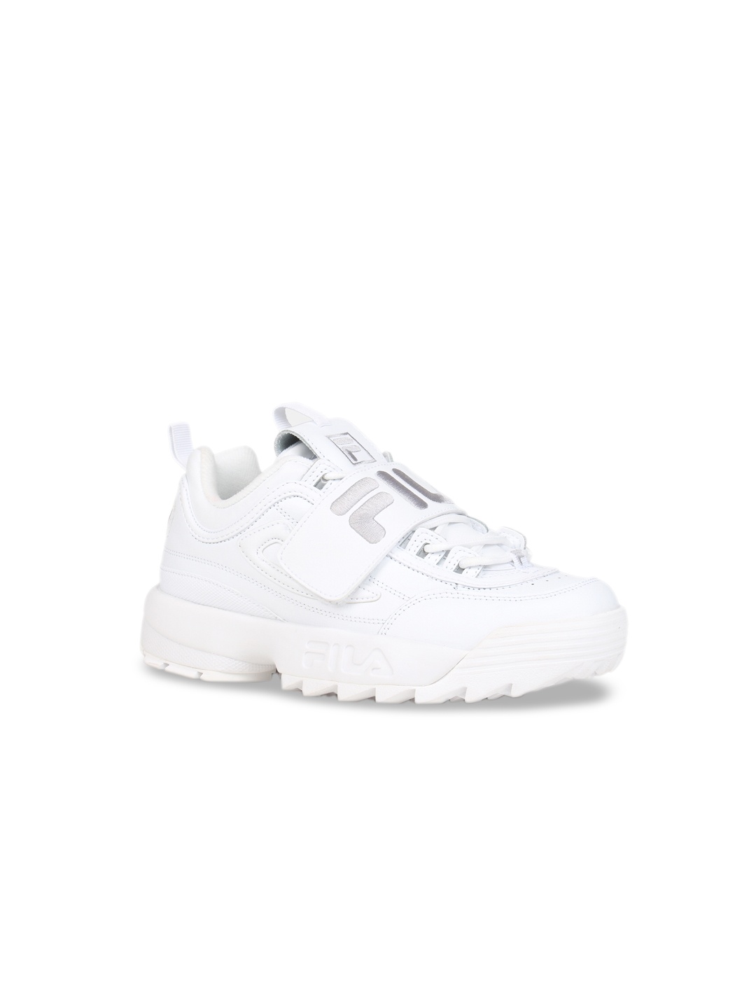 

FILA Men White Solid Heritage Disruptor II Applique Sneakers