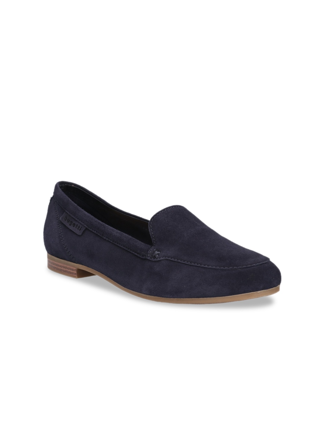 

Bugatti Women Blue Solid Suede Ballerinas