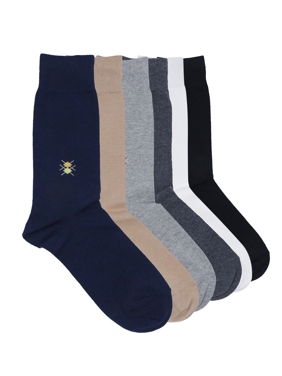 

Balenzia Men Pack of 6 Assorted Calf-Length Socks