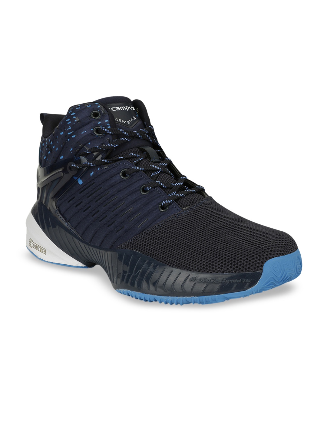 

Campus Men Navy Blue Mesh Mid-Top Rangler Running Shoes