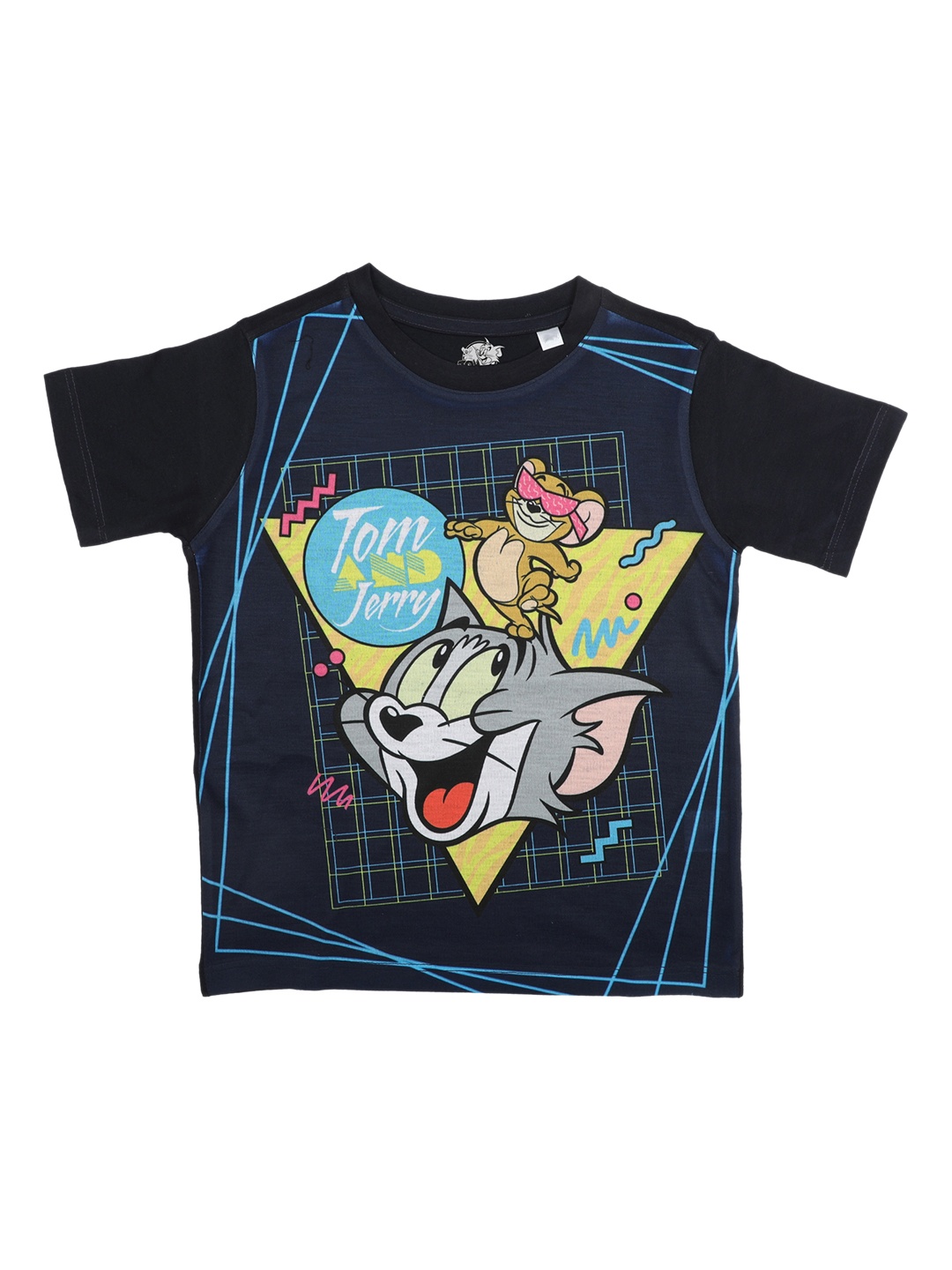 

Tom & Jerry Boys Navy Blue Printed Round Neck T-shirt