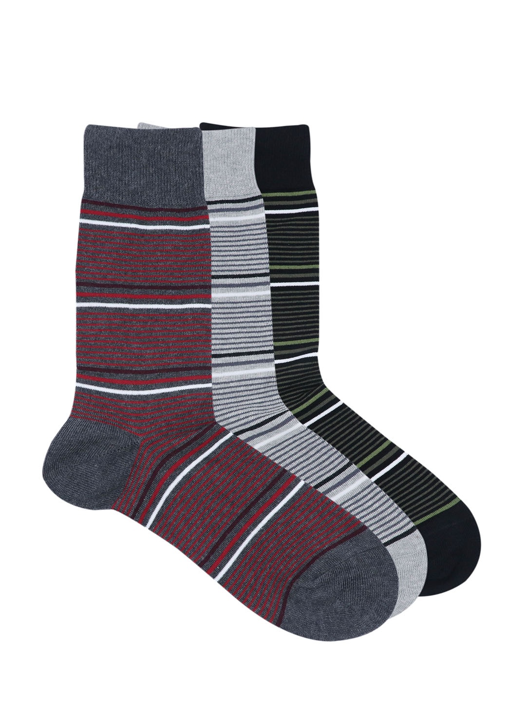 

Balenzia Men Pack of 3 Assorted Calf-Length Socks
