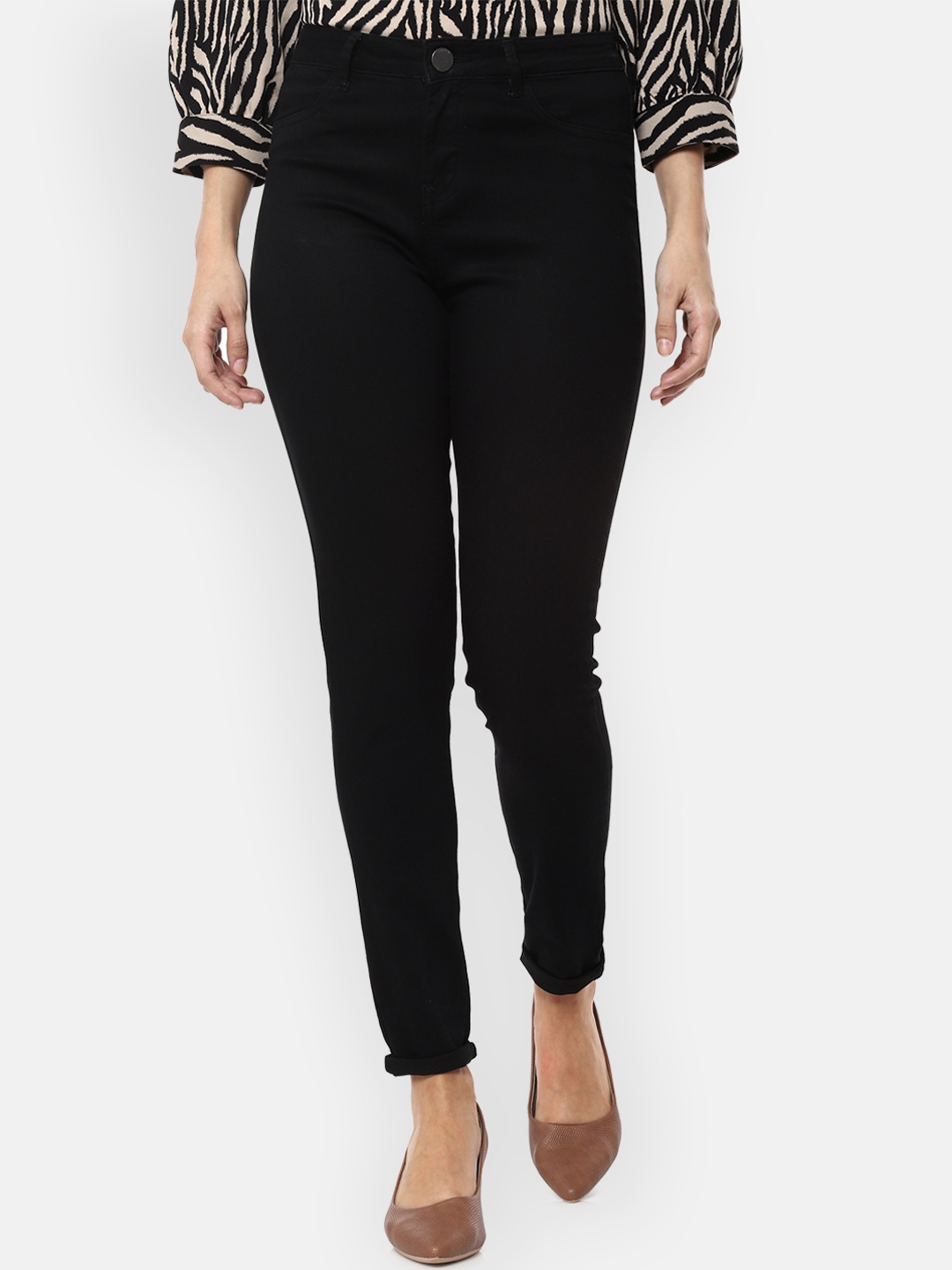 

Van Heusen Woman Women Black Regular Fit Mid-Rise Clean Look Stretchable Jeans