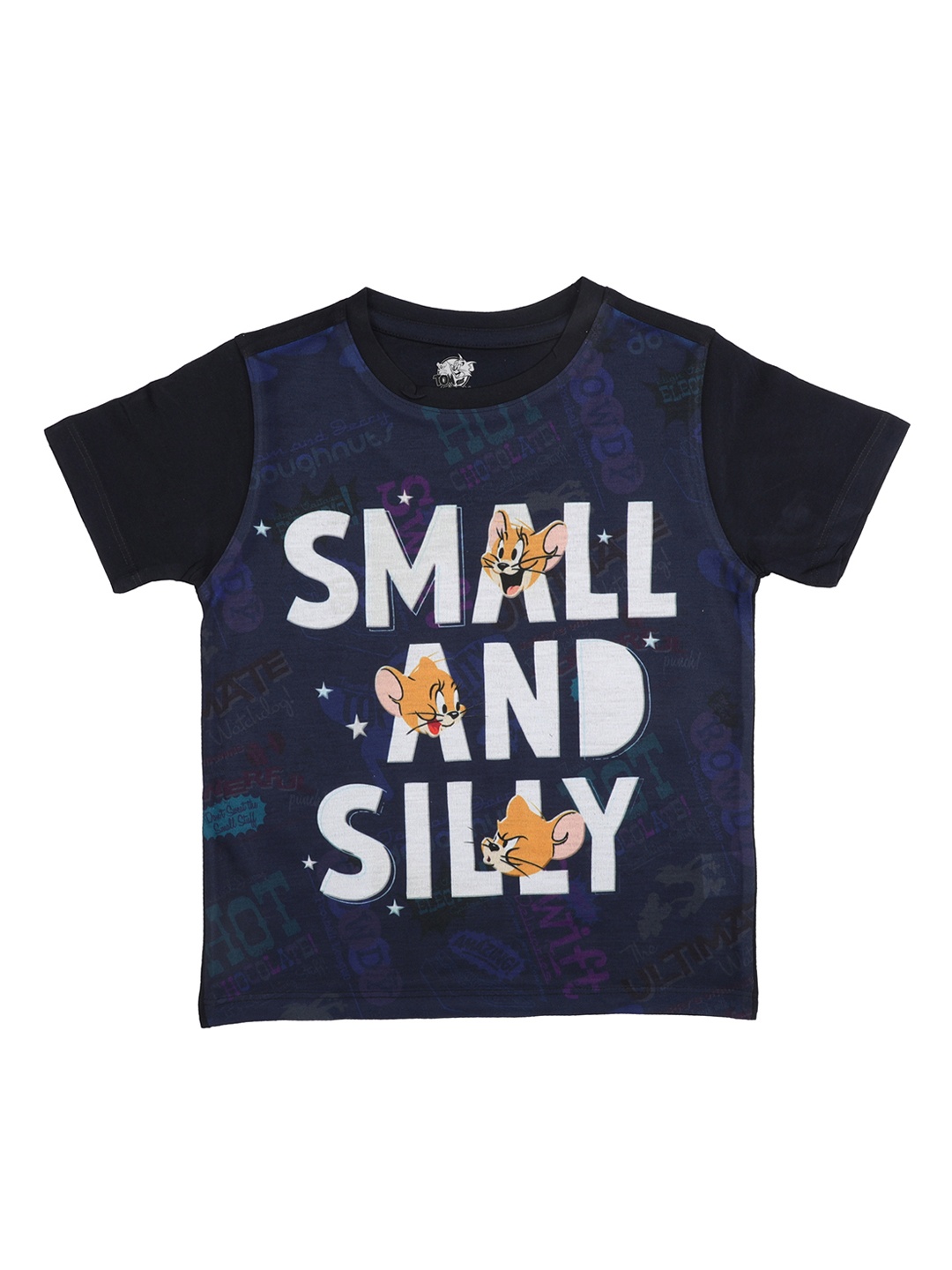 

Tom & Jerry Boys Navy Blue Printed Round Neck T-shirt