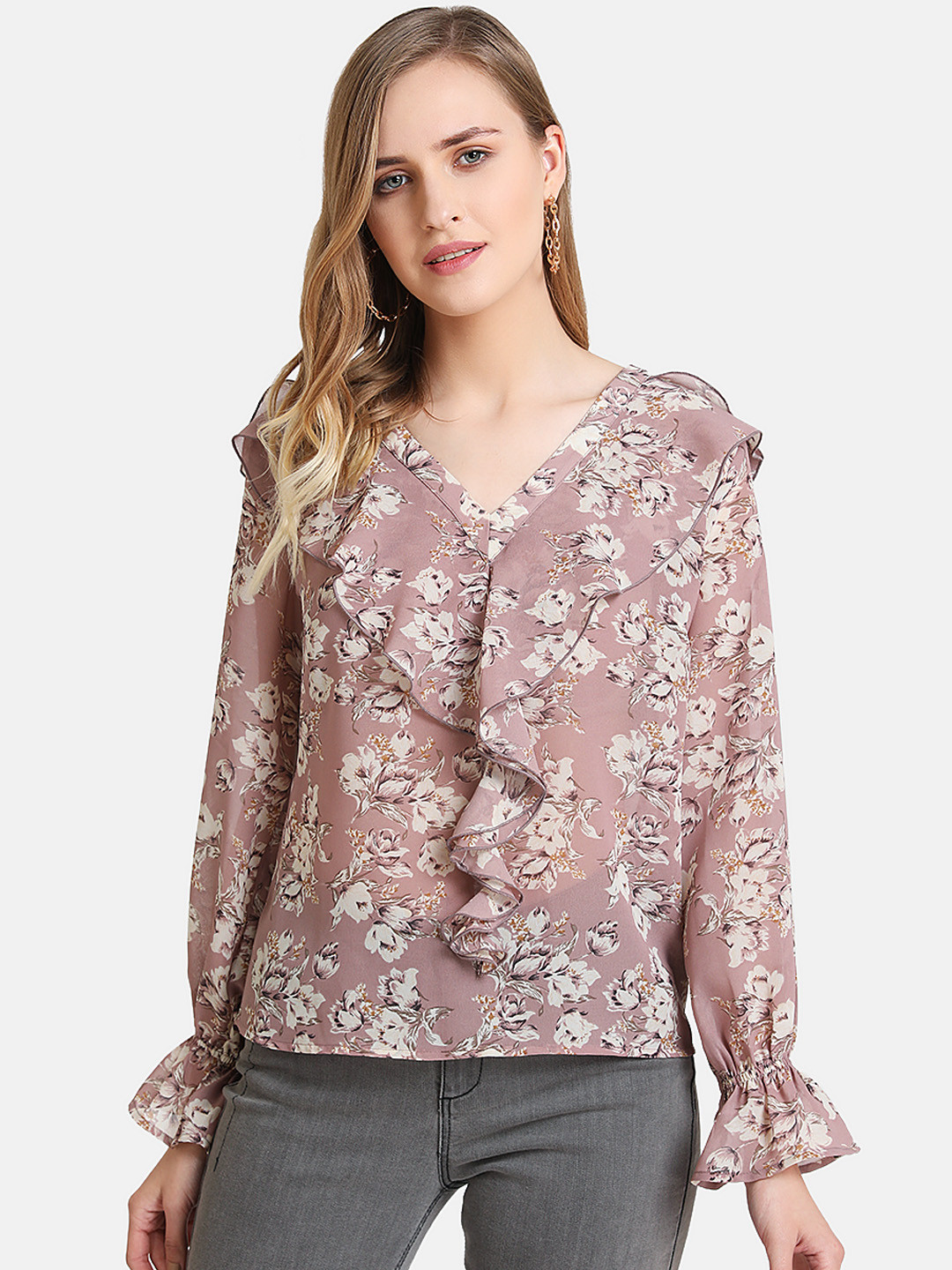 

Kazo Women Pink Printed Top