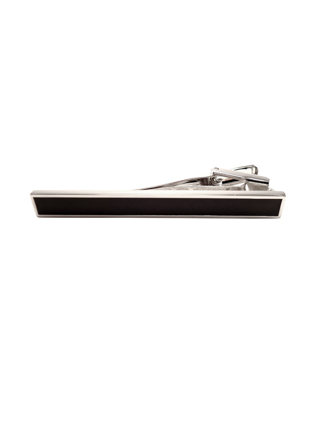 

PELUCHE Unisex Silver-Toned & Black Enamelled Play Mr.Dapper Tie Pin