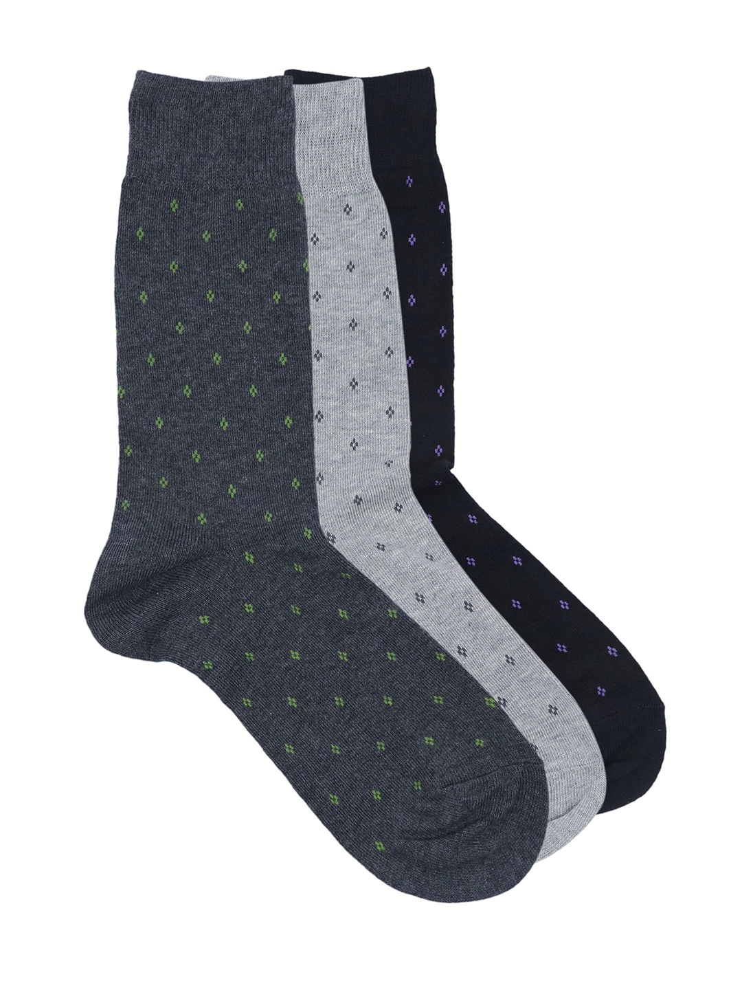 

Balenzia Men Pack of 3 Assorted Calf-Length Socks