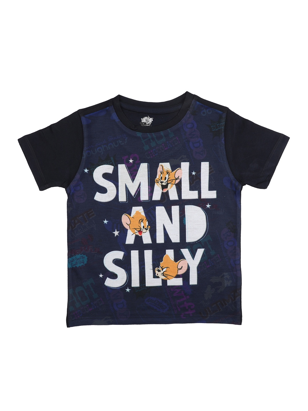 

Tom & Jerry Boys Navy Blue Printed Round Neck T-shirt