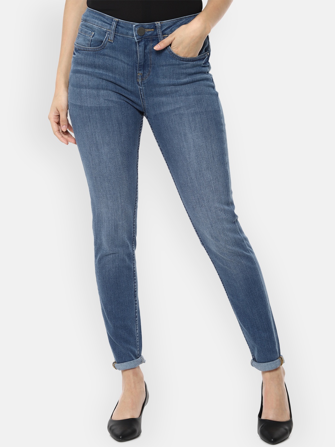

Van Heusen Woman Women Blue Regular Fit Mid-Rise Clean Look Stretchable Jeans