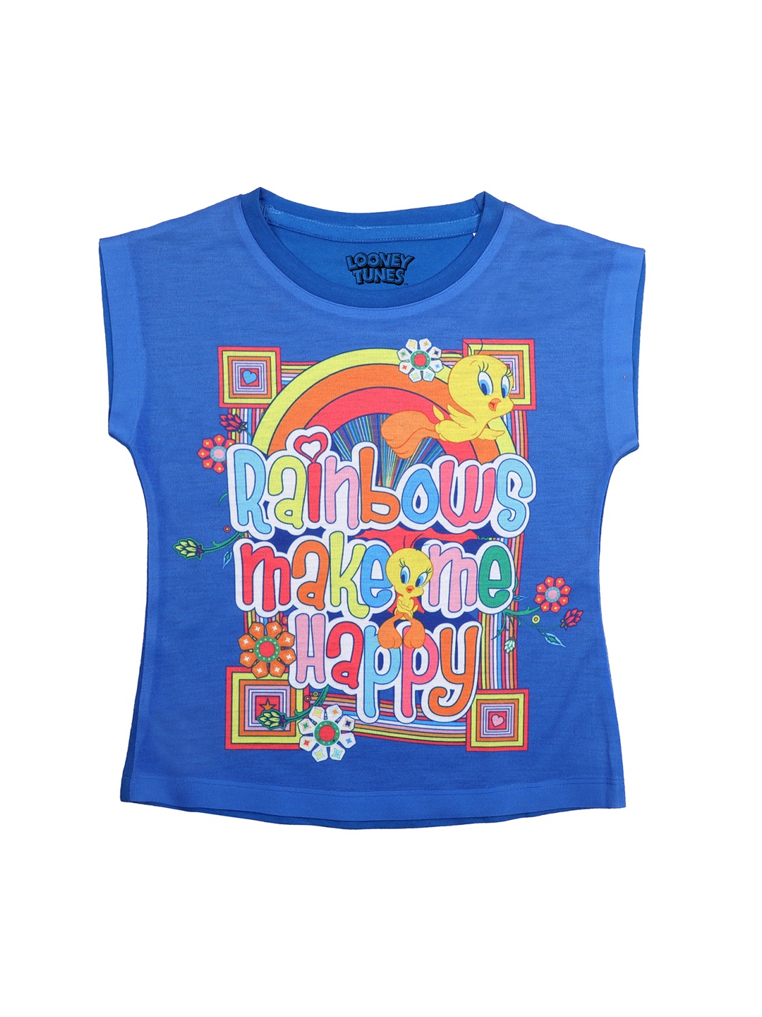 

Looney Tunes Girls Blue Printed Top