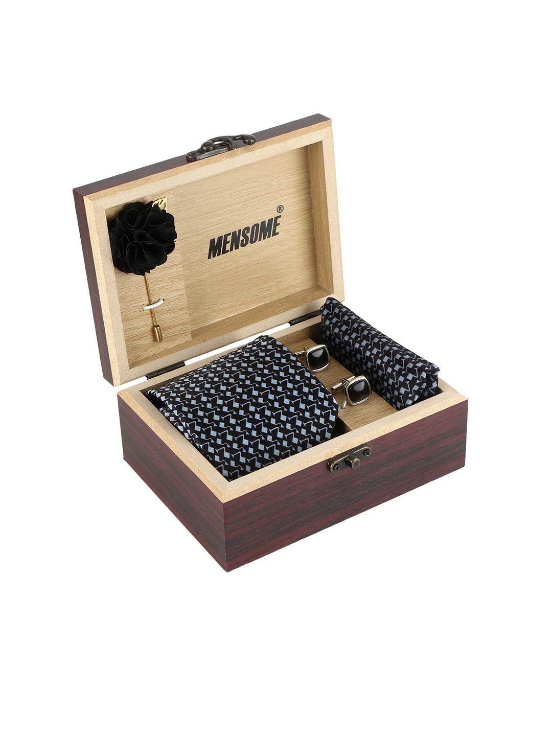 

MENSOME Men Black & Blue Printed Accessory Gift Set