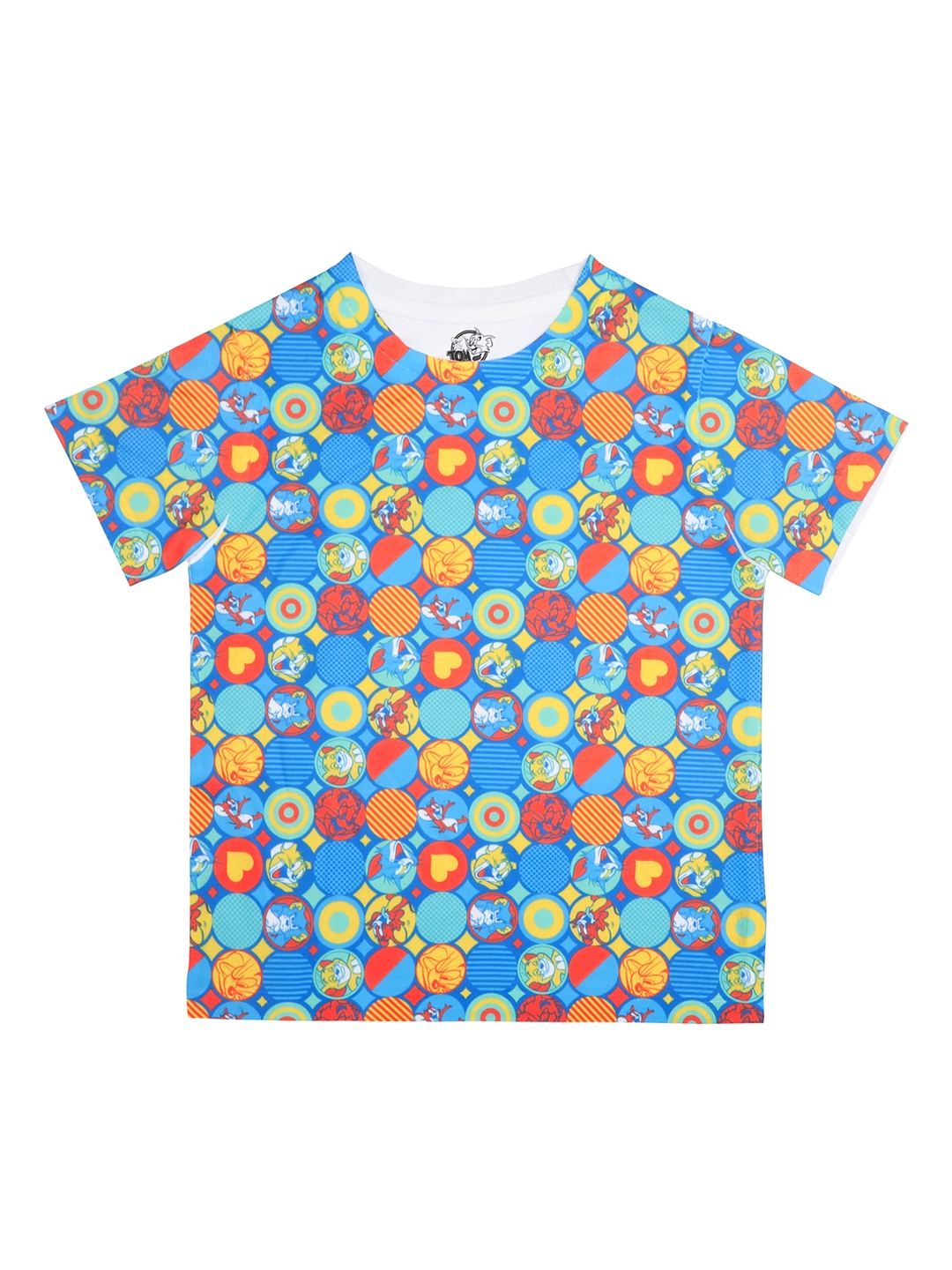 

Tom & Jerry Boys Blue Printed Round Neck T-shirt