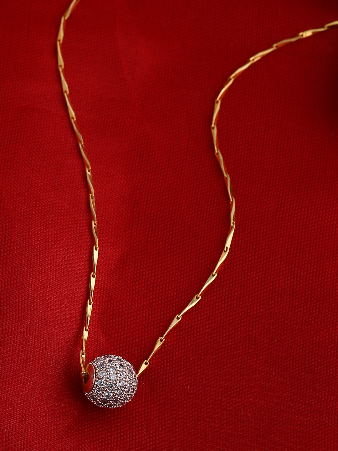 

Shoshaa Rose Gold-Plated Embellished Necklace