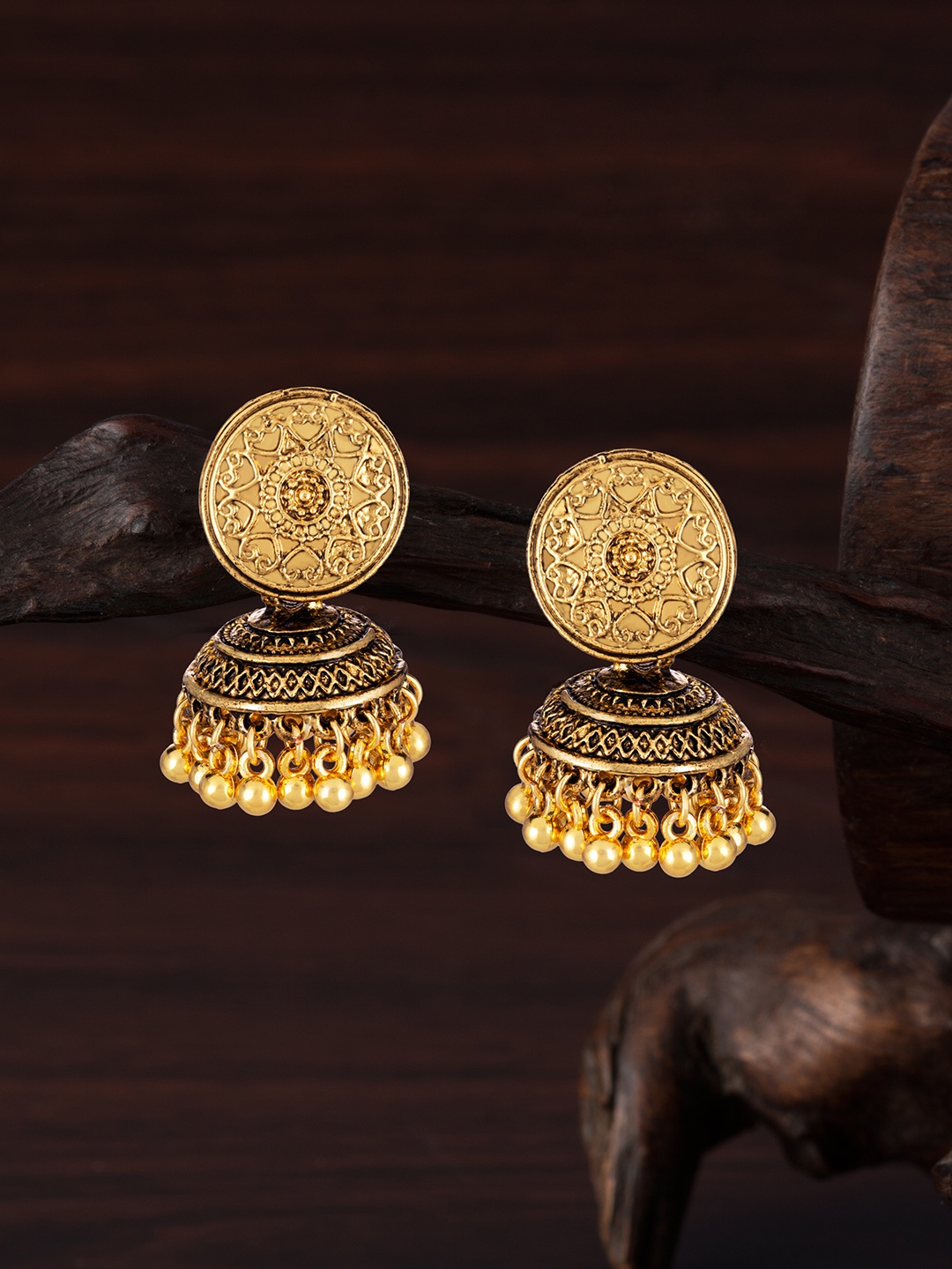 

E2O Gold-Plated Dome Shaped Jhumkas