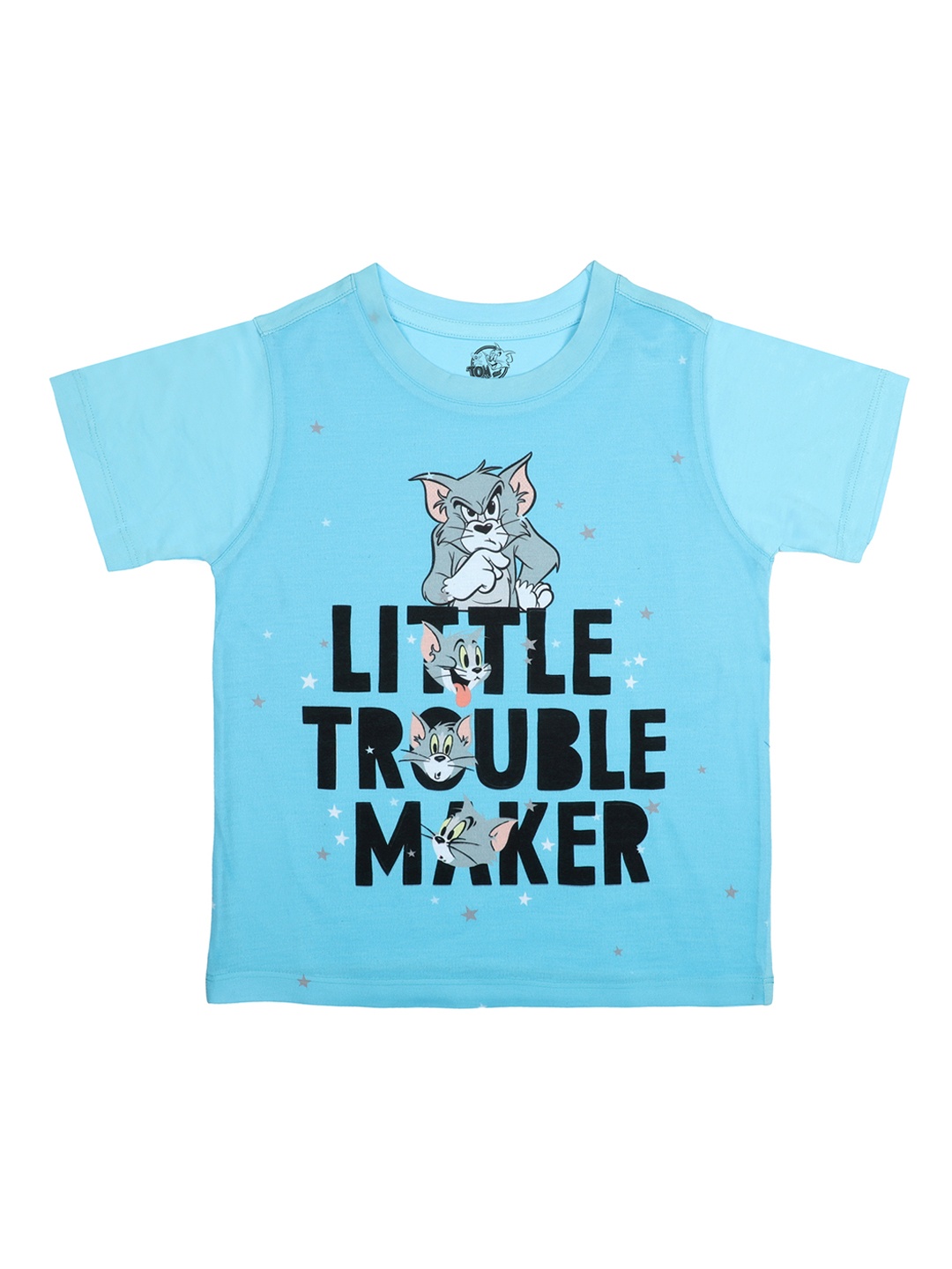

Tom & Jerry Boys Blue Printed Round Neck T-shirt