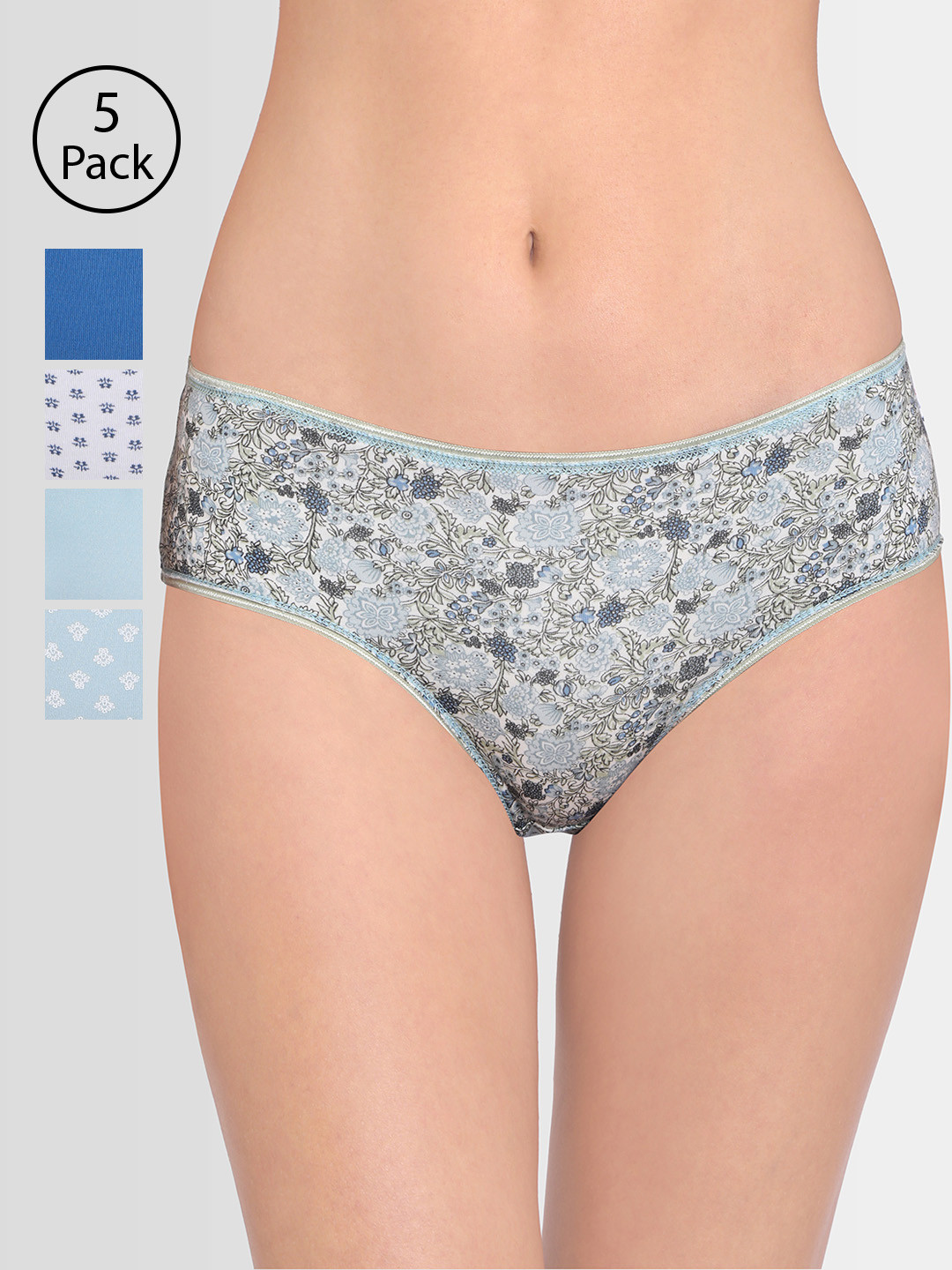 

Red Rose Women Pack of 5 Assorted Basic Briefs 5Combono7