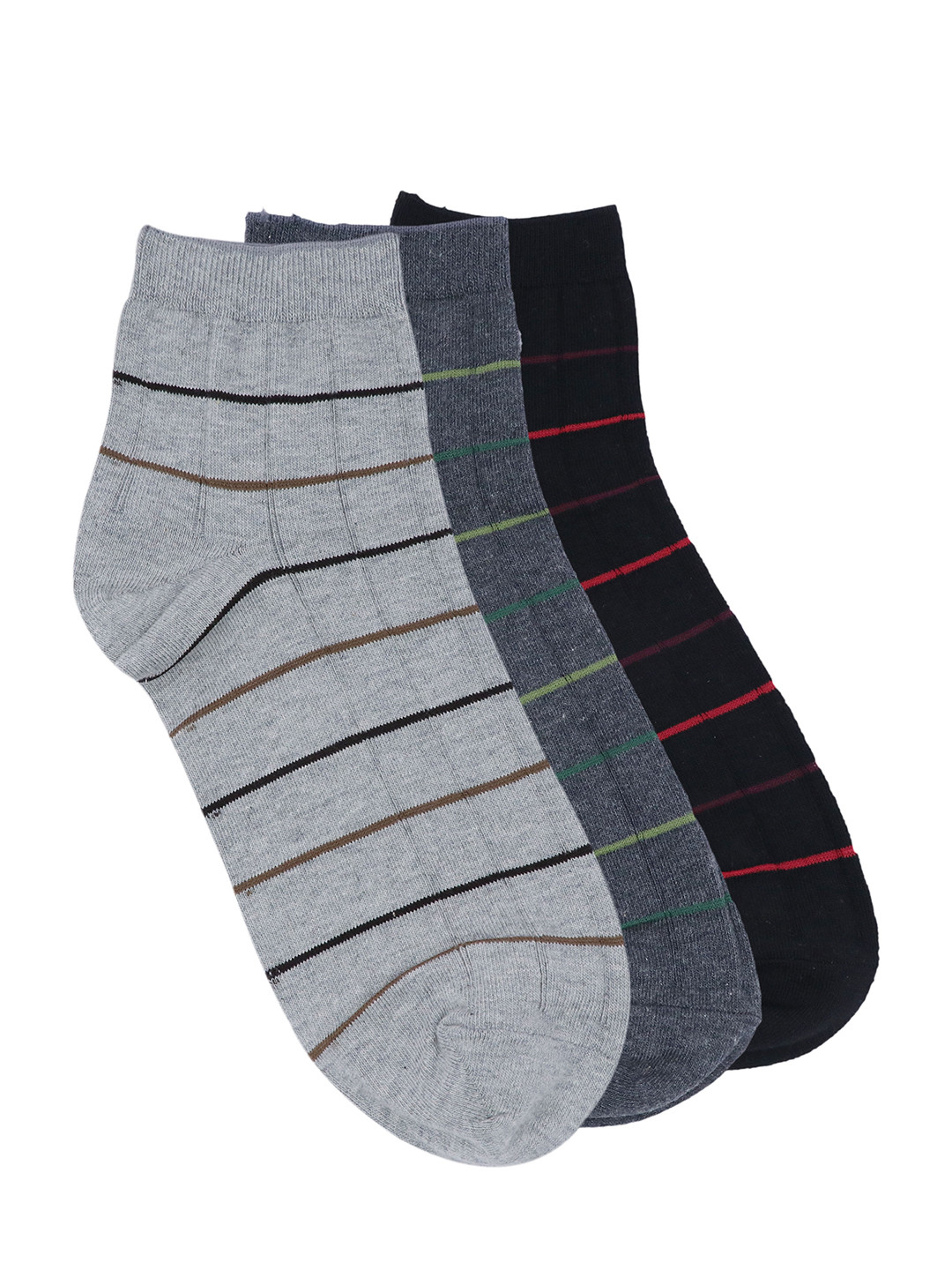 

Balenzia Men Pack of 3 Assorted Ankle-Length Socks