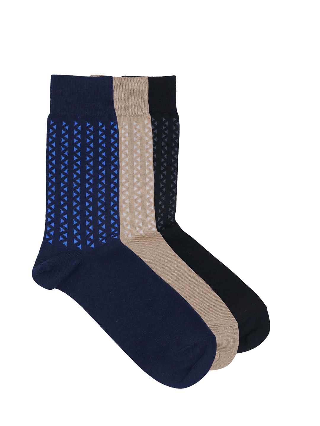

Balenzia Men Pack of 3 Assorted Calf-Length Socks