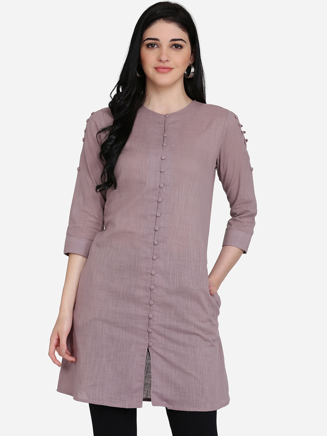 

Eavan Women Mauve Solid Tunic