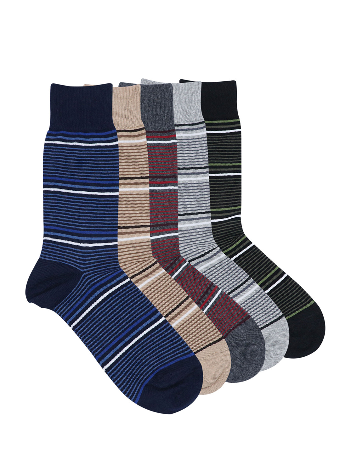 

Balenzia Men Pack of 5 Assorted Calf-Length Socks