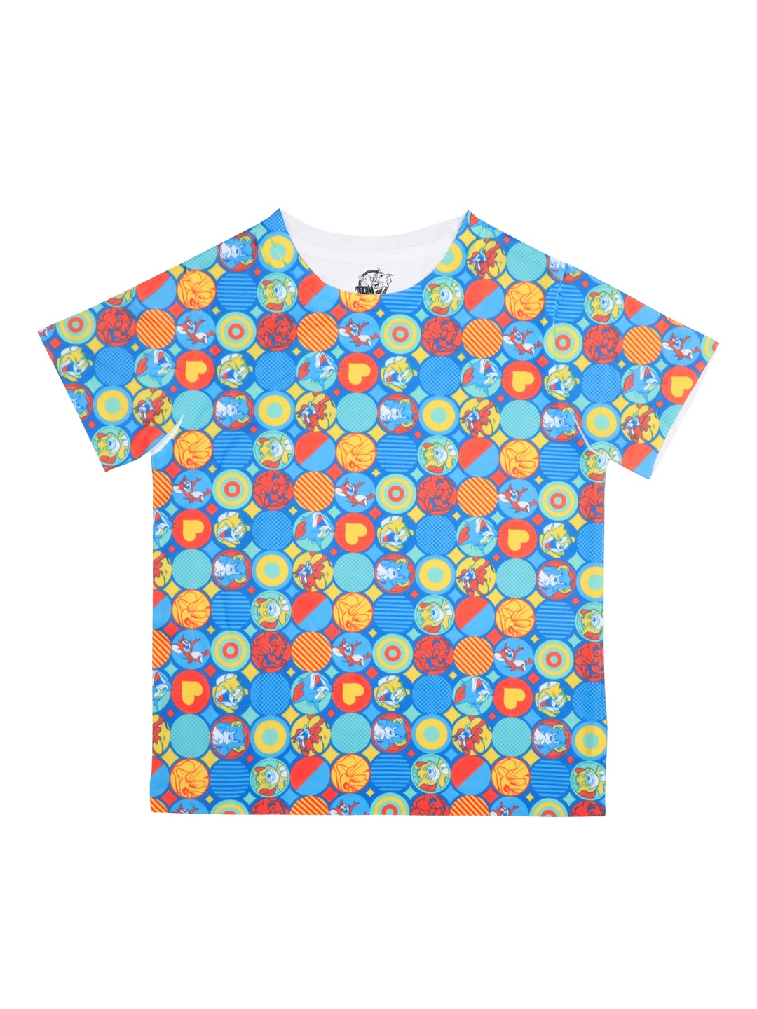 

Tom & Jerry Boys Blue Printed Round Neck T-shirt