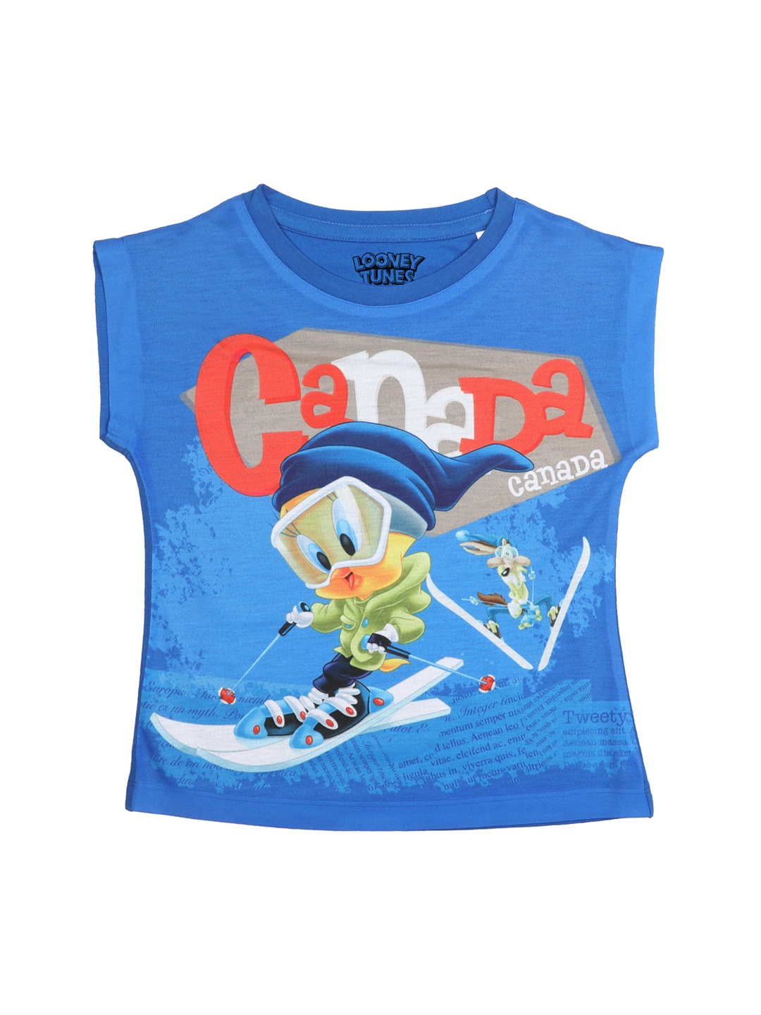 

Looney Tunes Blue Extended Sleeves Regular Top