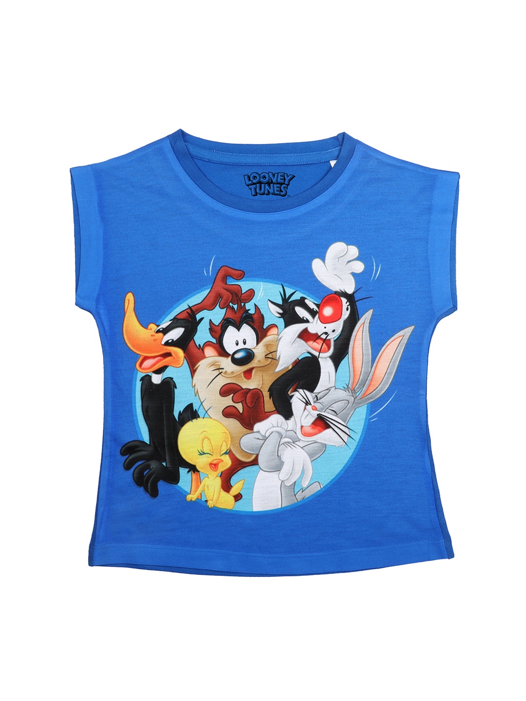 

Looney Tunes Girls Blue Printed Top