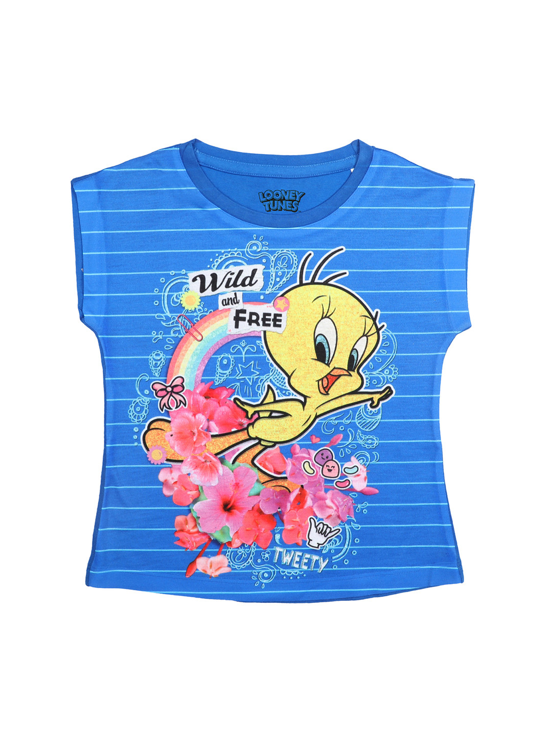 

Looney Tunes Girls Blue Printed Top