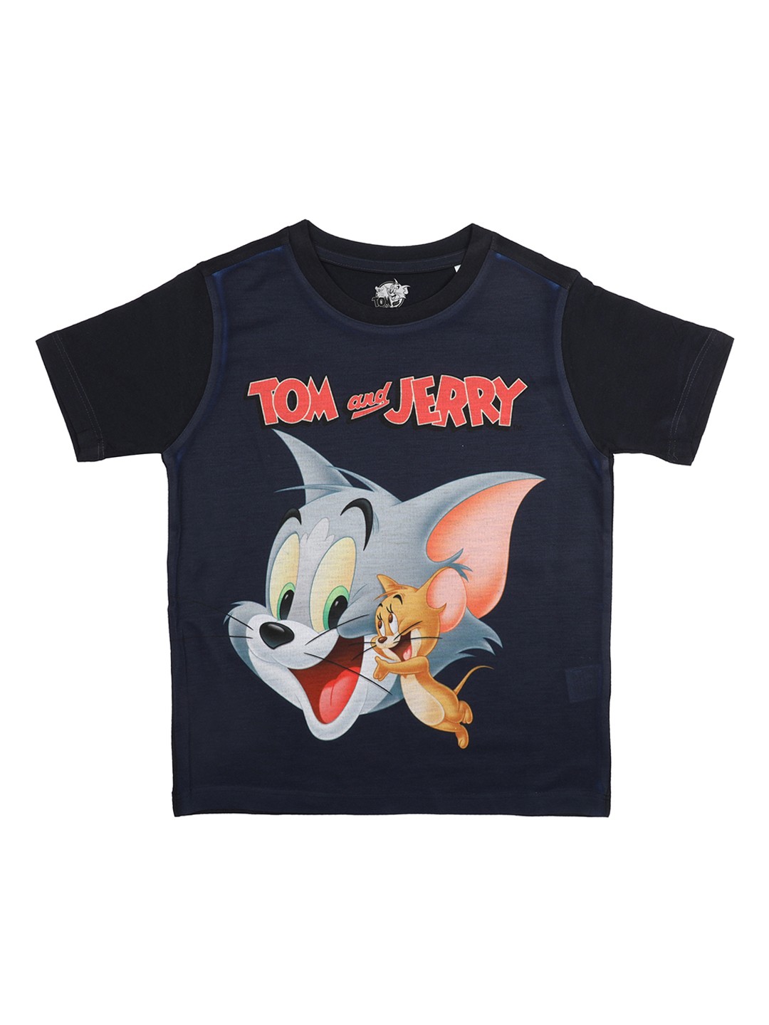 

Tom & Jerry Boys Black Printed Round Neck T-shirt