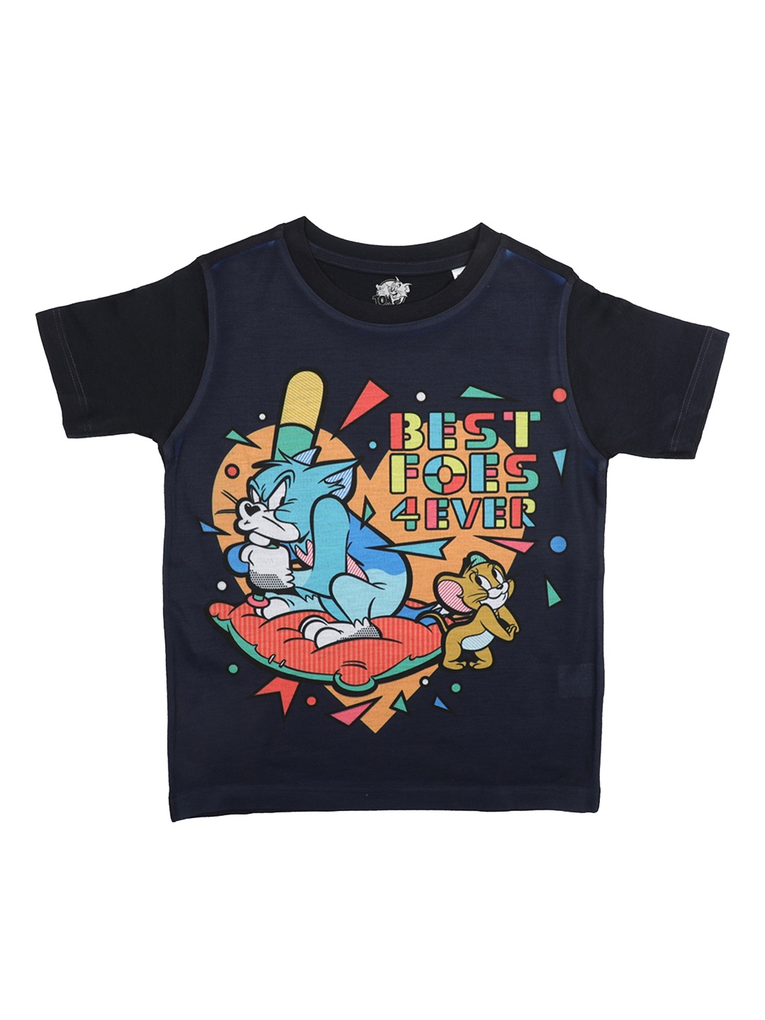 

Tom & Jerry Boys Black Printed Round Neck T-shirt
