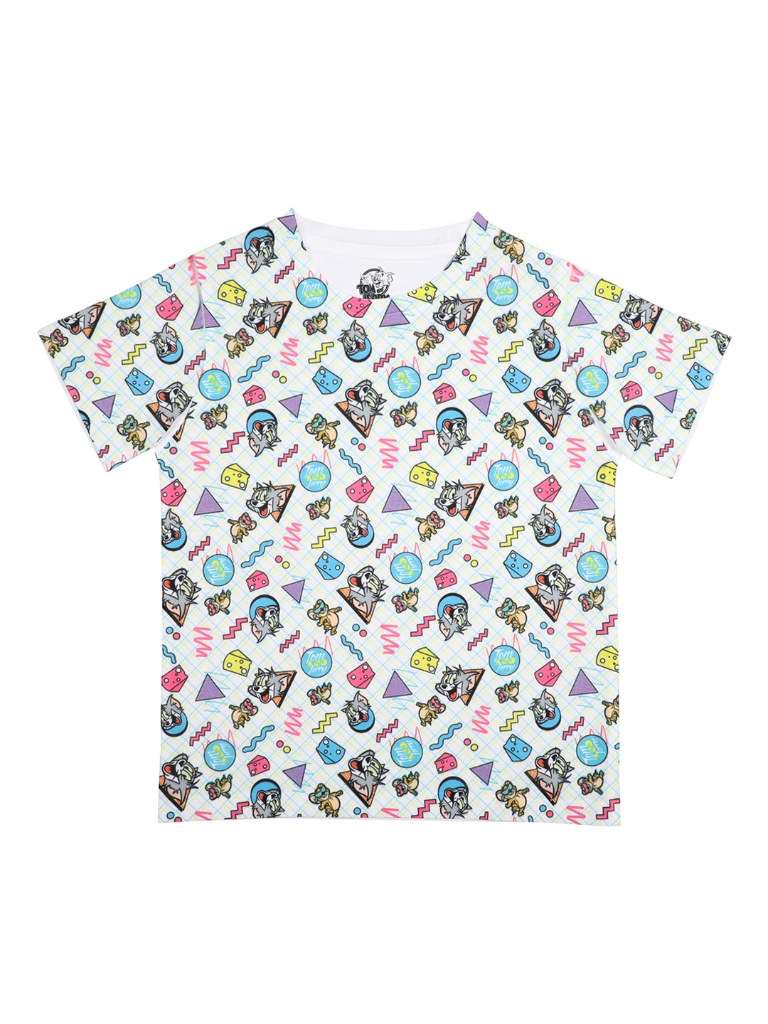 

Tom & Jerry Boys Multicoloured Printed Round Neck T-shirt, Multi