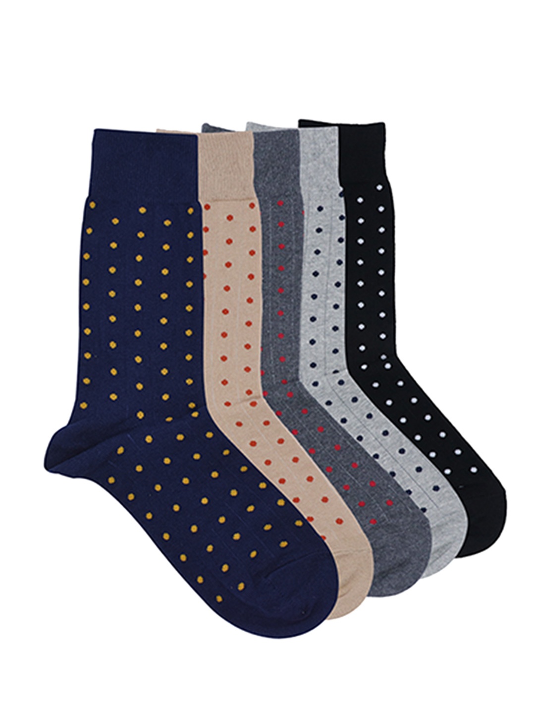 

Balenzia Men Pack of 5 Assorted Polka Calf-Length Socks