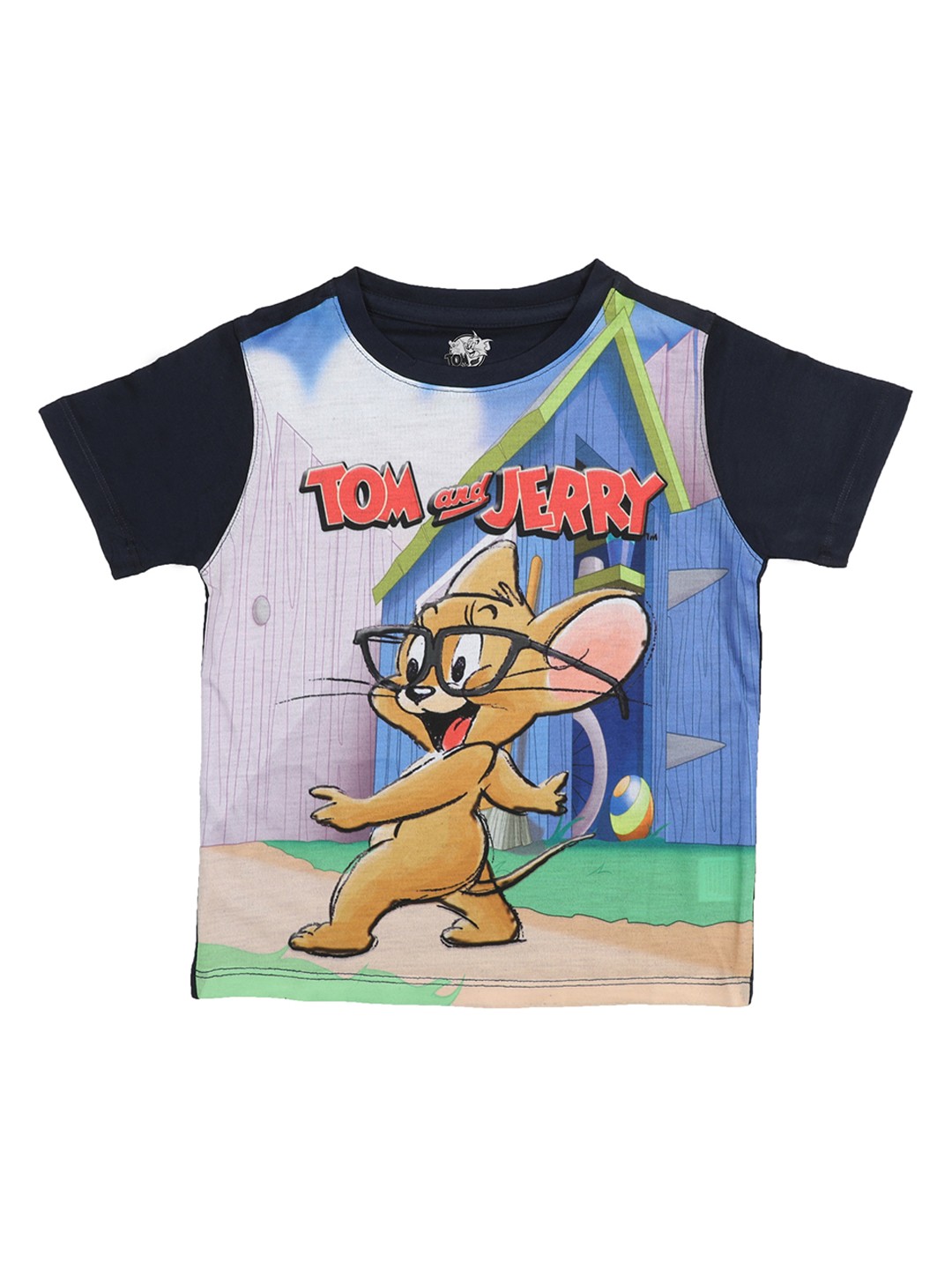 

Tom & Jerry Boys Multicoloured Printed Round Neck T-shirt, Multi