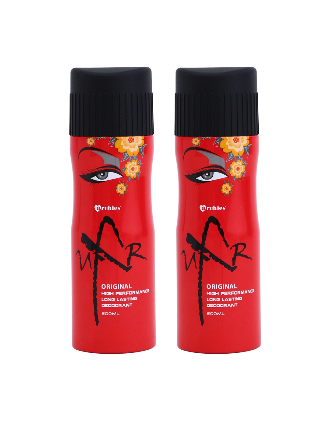 

Archies Unisex Set Of 2 Deodorant 200ml each, Red