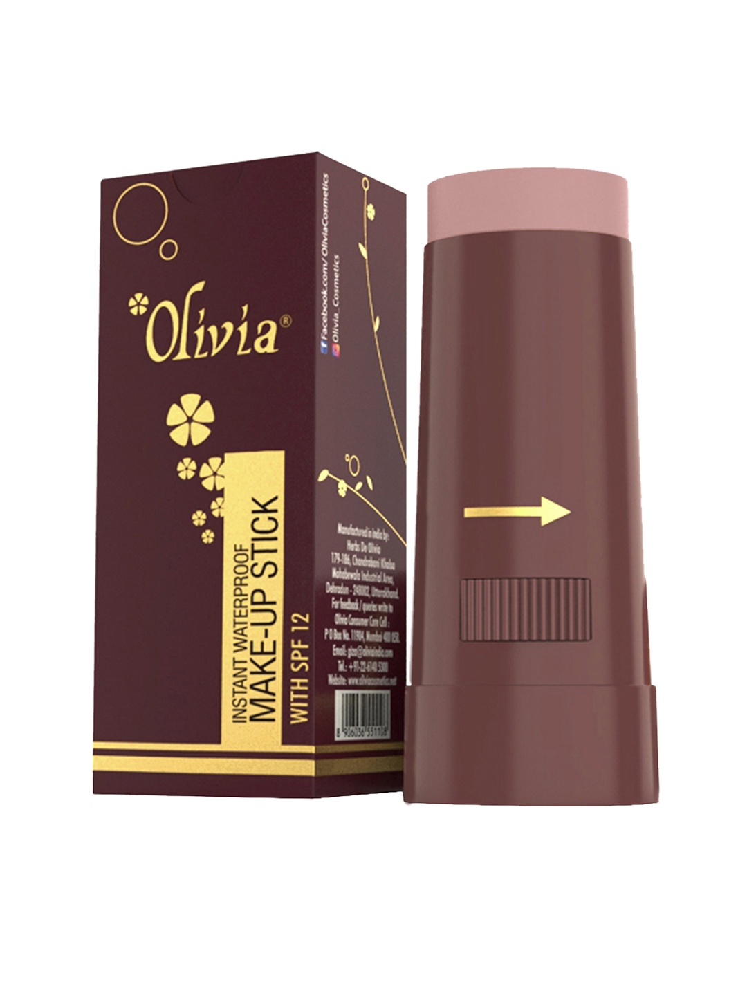 

Olivia Set of 3 Waterproof Concealer Stick Peach Rose Shade No 6 (SPF 12) 15g