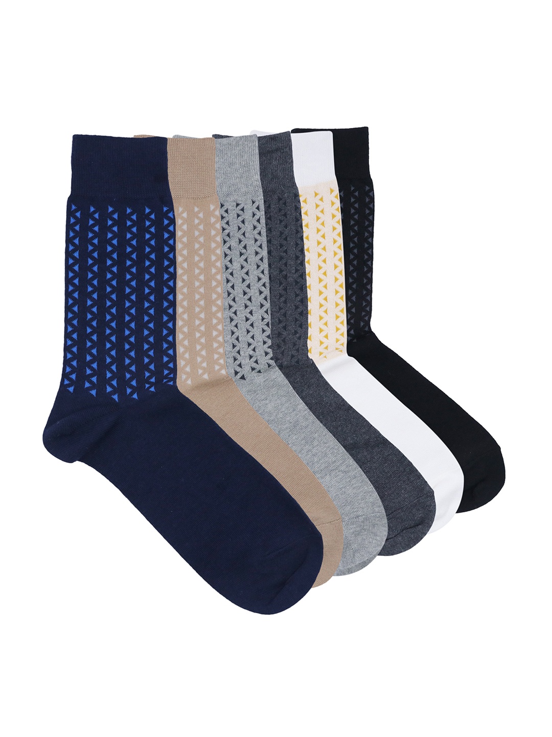 

Balenzia Men Pack of 6 Assorted Calf-Length Socks