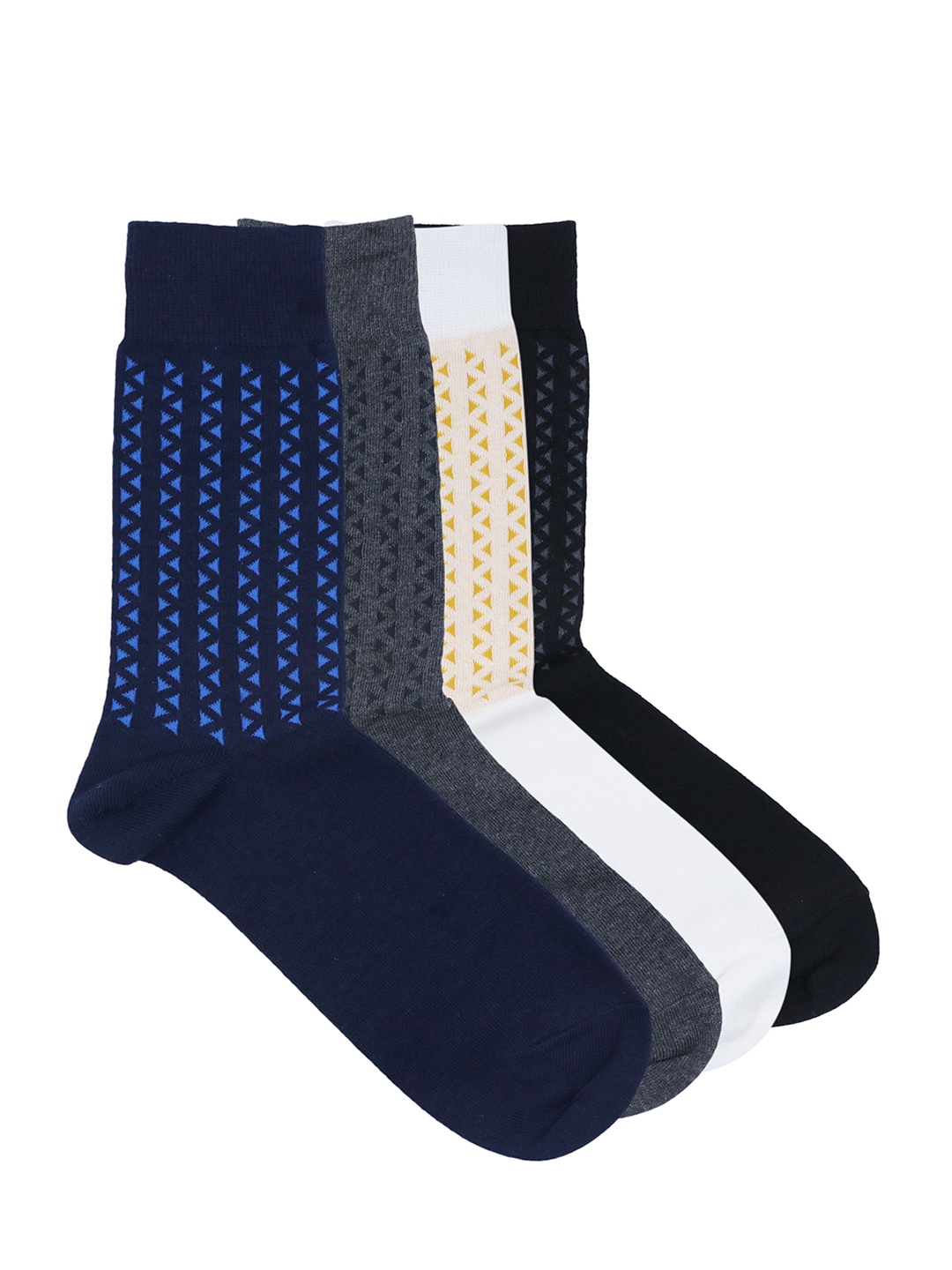

Balenzia Men Pack of 4 Assorted Calf-Length Socks