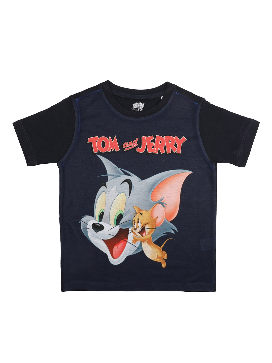 

Tom & Jerry Boys Black Printed Round Neck T-shirt