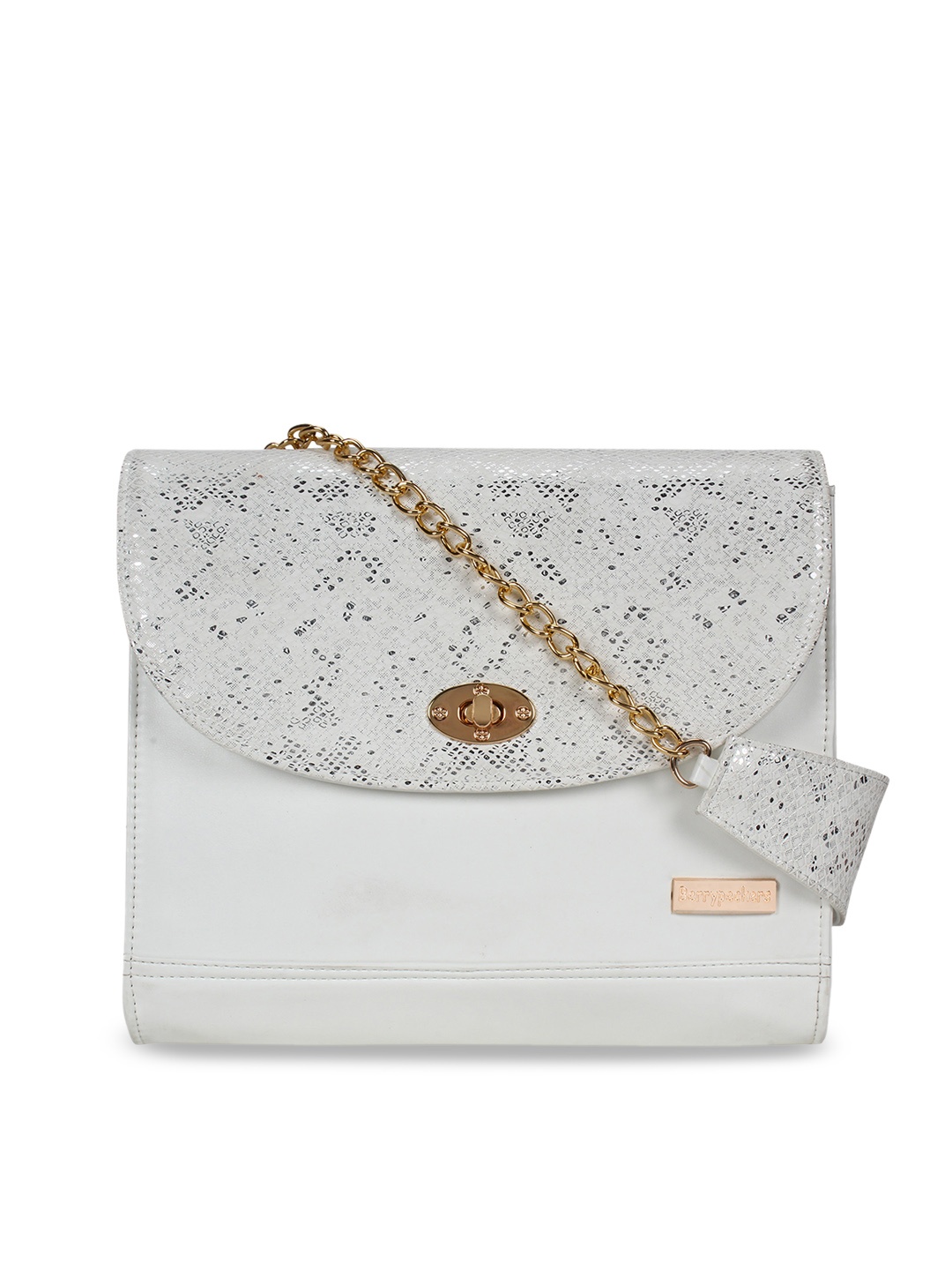 

Berrypeckers White Printed Sling Bag