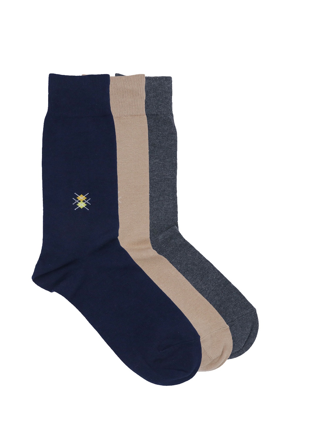 

Balenzia Men Pack of 3 Assorted Calf-Length Socks