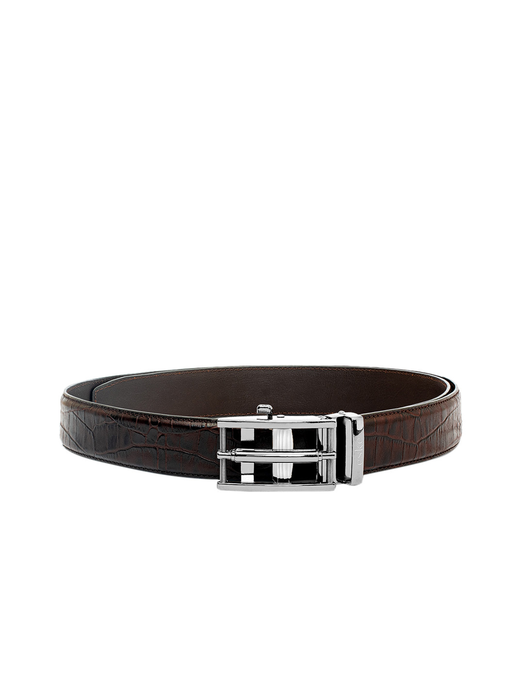 

Eske Men Brown Textured Belt
