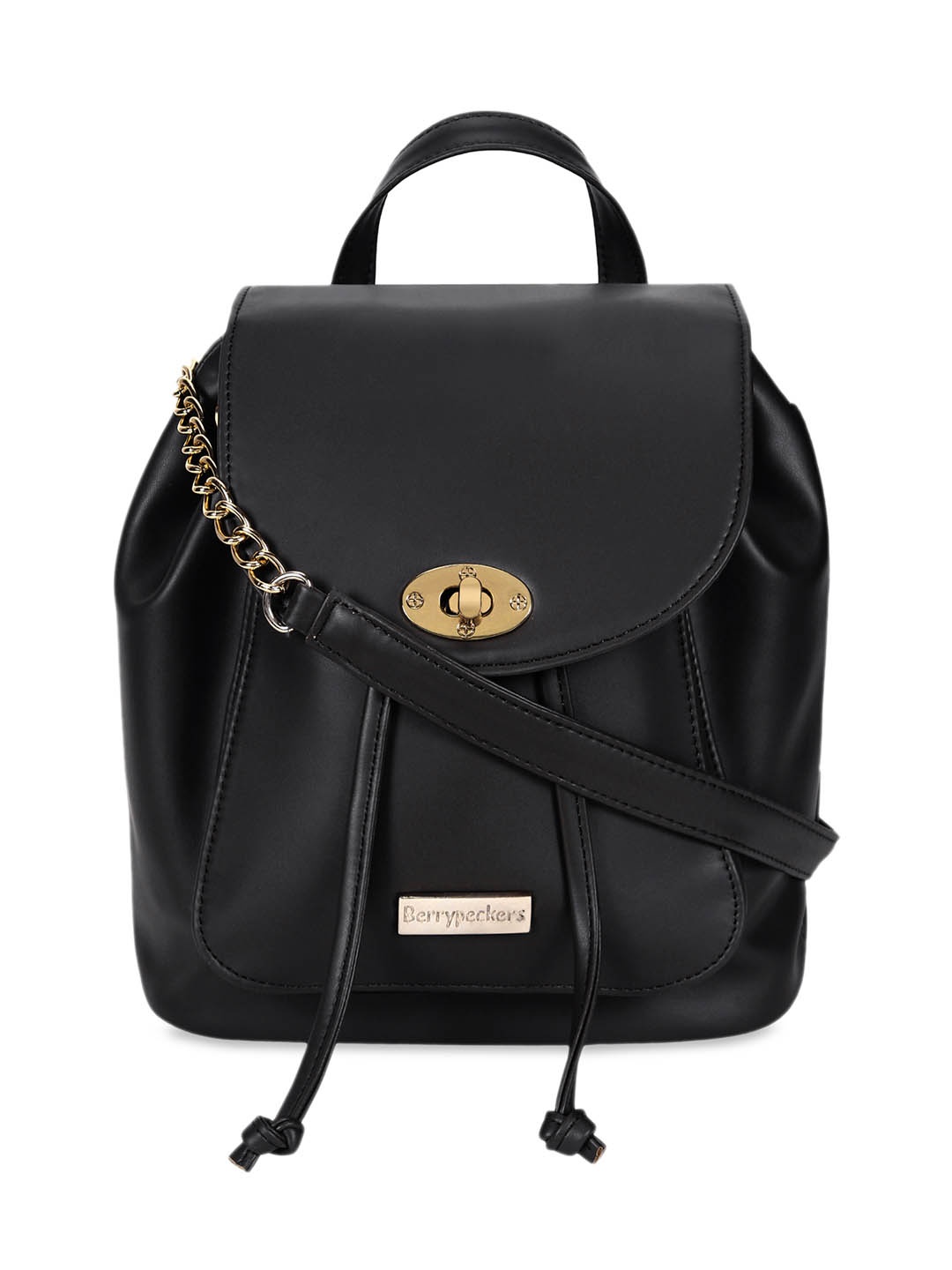 

Berrypeckers Black Solid Sling Bag